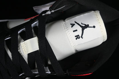 Nike Air Jordan 1 Mid Toe Sail Off Noir White Gym Red Sneakers