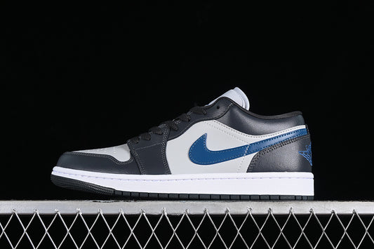 Nike Air Jordan 1 Low Anthracite Neutral Grey White Industrial Blue Sneakers