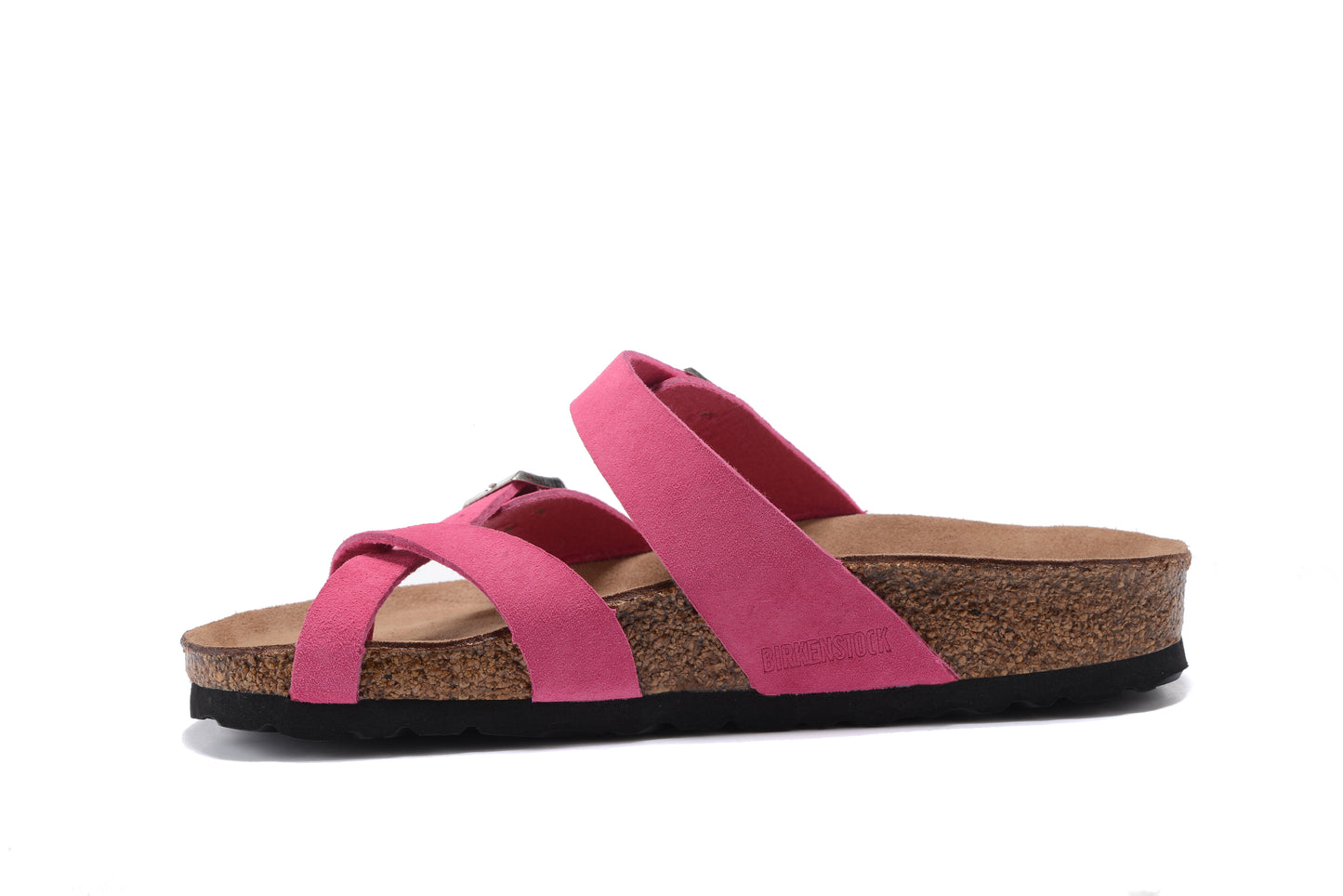 Birkenstock Rose Red Comfort Toe-Loop Leather Sandals