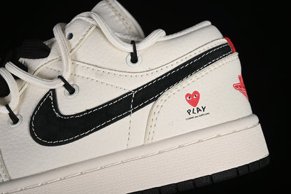 Nike Air Jordan 1 Low PLAY White Black Sneakers