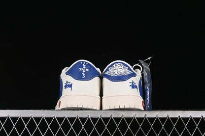Nike Air Jordan 1 Low Travis Scott Fragment Design OG SP Blue White Sneakers