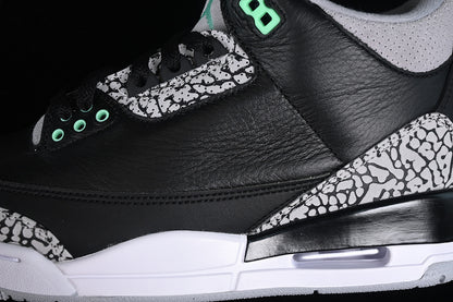 Nike Air Jordan 3 Retro Green Glow Black Wolf Grey White Sneakers