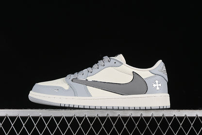 Nike Air Jordan 1 Low OG Travis Scott Fragment Design White Grey Sneakers