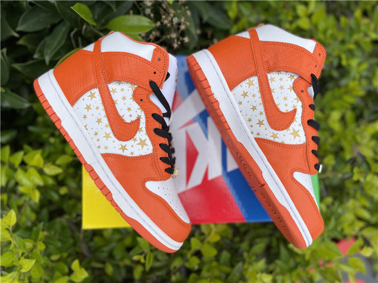 Nike SB Dunk High Stars Orange Sneakers