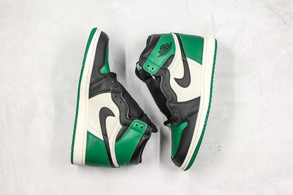 Nike Air Jordan 1 Retro High-Top OG Black/Pine Green Sneakers