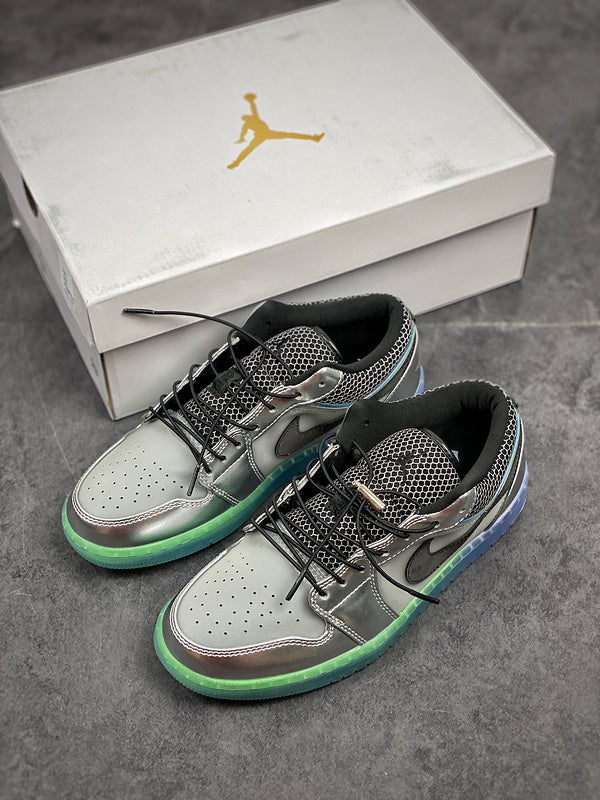 Nike Air Jordan 1 Low Silver Gray Sneakers