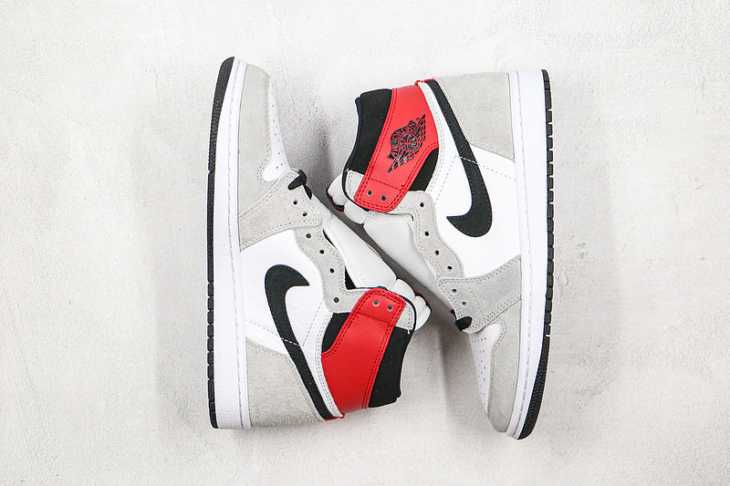 Nike Air Jordan 1 Retro High OG GS Smoke Grey Red Sneakers