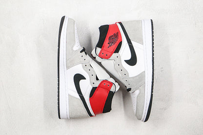 Nike Air Jordan 1 Retro High OG GS Smoke Grey Red Sneakers