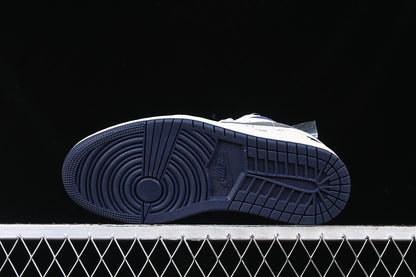 Nike Air Jordan 1 Low Navy Sole Grey White Navy Blue Sneakers
