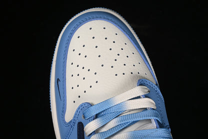 Nike Air Jordan 1 Low OG SP Travis Scott Fragment Design Blue Sole White Blue Black Sneakers