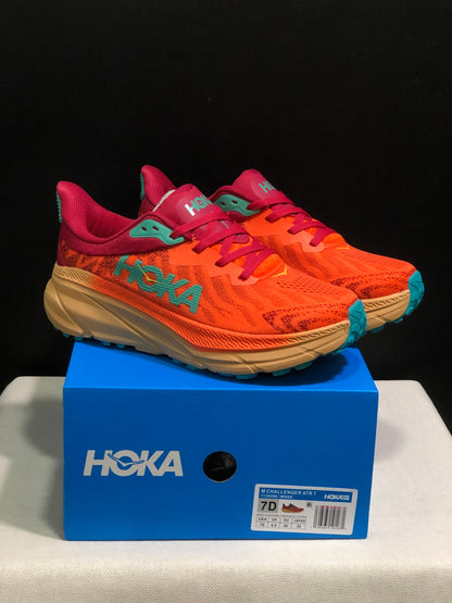 Hoka One One Challenger 7 Shock-absorbing Breathable Running Shoes Sneakers Red