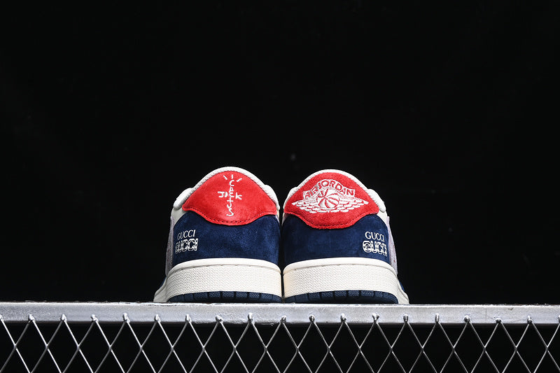 Travis Scott Fragment Design Nike Air Jordan 1 Low Gucci OG SP White Grey Red Blue Sneakers