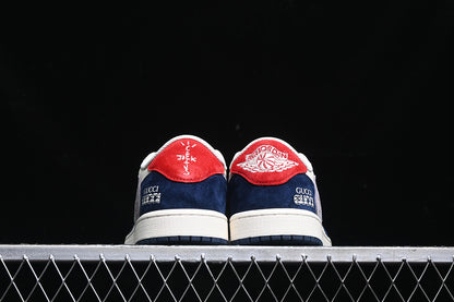 Travis Scott Fragment Design Nike Air Jordan 1 Low Gucci OG SP White Grey Red Blue Sneakers