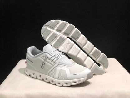 On Running Cloud 5 Lightweight Running Shoes White Asphait
