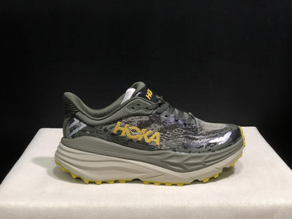 Hoka One One Stinson 7 Comfortable Anti-slip Outdoor Running Shoes Brown Sneakers