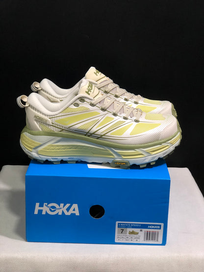 Hoka One One Mafate Speed 2 Mountain Anti-slip Running Shoes Sneakers Light Yellow