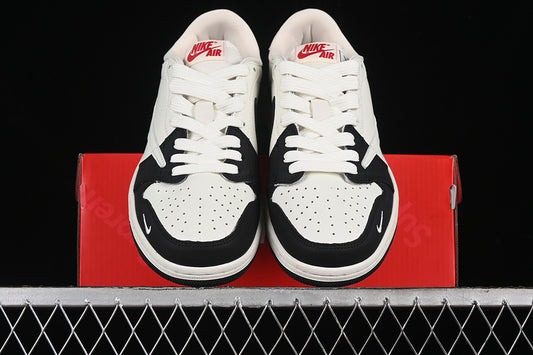 Travis Scott Fragment Design Nike Air Jordan 1 Low OG SP White Black Sneakers