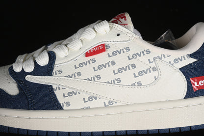 Nike Air Jordan 1 Low Travis Scott  Fragment Design OG Off White Blue Red Sneakers