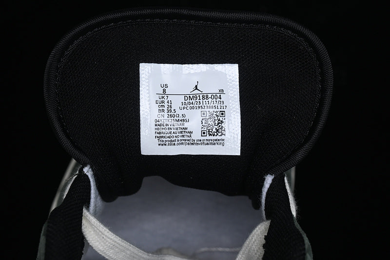 Nike Air Jordan 1 Low Black White Green Sneakers