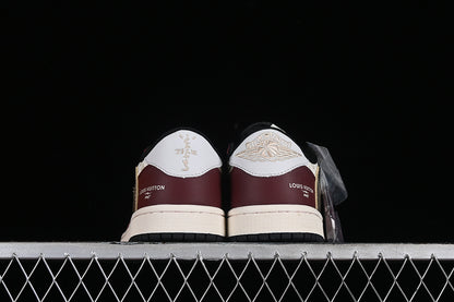 Nike Air Jordan 1 Low LV Travis Scott Fragment Design OG SP White Red Silver Sneakers