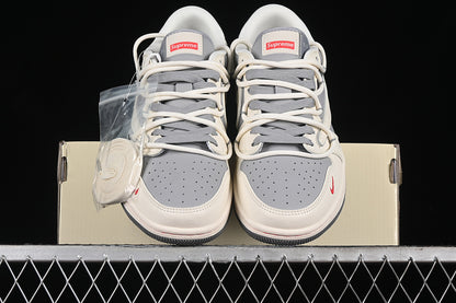 Travis Scott Fragment Design Nike Air Jordan 1 Low Supreme OG SP White Grey Sneakers