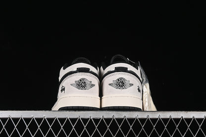 Nike Air Jordan 1 Low Black White Light Grey Sneakers