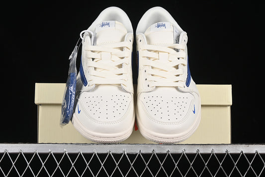 Nike Air Jordan 1 Low Travis Scott Fragment Design OG SP Blue White Sneakers
