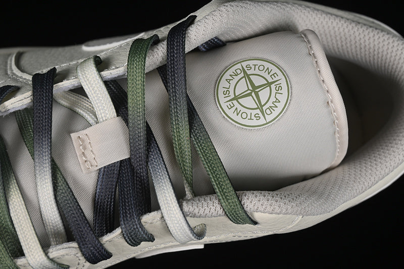 Nike Air Jordan 1 Low Off-White STONE ISLAND White Green Sneakers