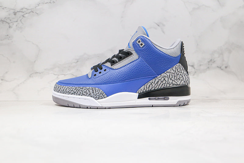 Nike Air Jordan 3 Varsity Royal Cement Sneakers