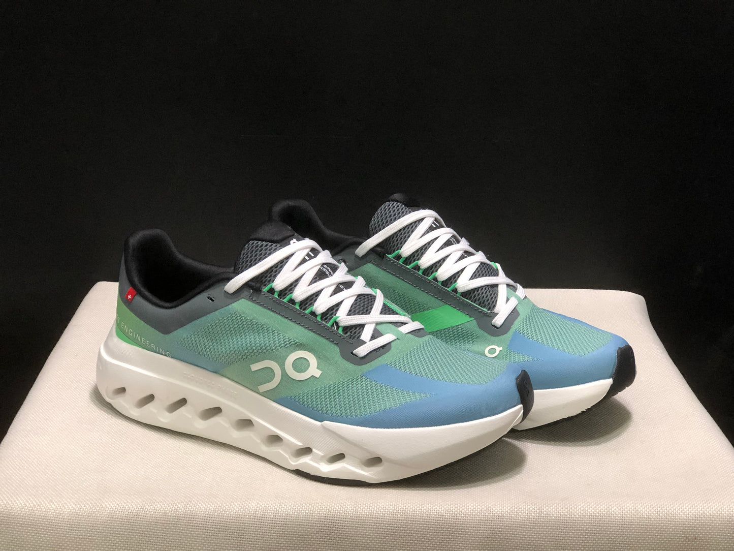 On Running Cloudsurfer Next Casual Running Shoes Green Blue/Ivory