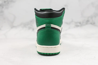 Nike Air Jordan 1 Retro High-Top OG Black/Pine Green Sneakers