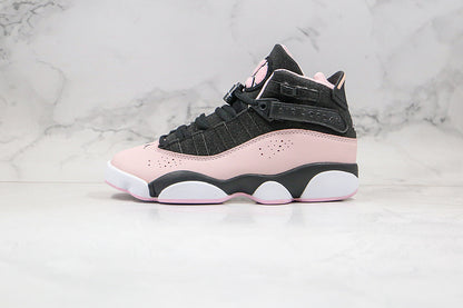 Nike Air Jordan 6 Rings Dusty Pink Foam White Black Sneakers