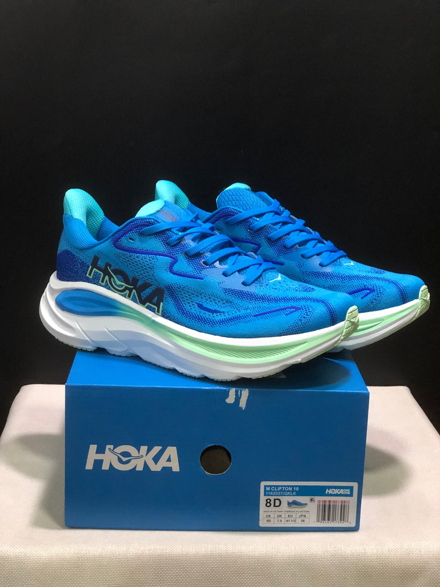 Hoka One One Clifton 10 Fashion Shoes Sneakers Blue