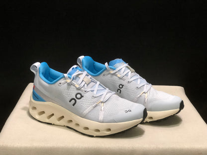 On Running Cloudsurfer Trail Waterproof Comfortable And Breathable Running Shoes Grey/Blue
