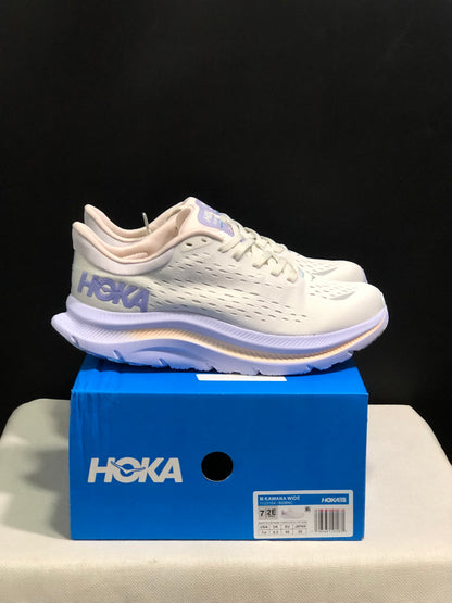 Hoka One One Kawana Cushioning Comfortable Gym Running Shoes Sneakers White/Purple