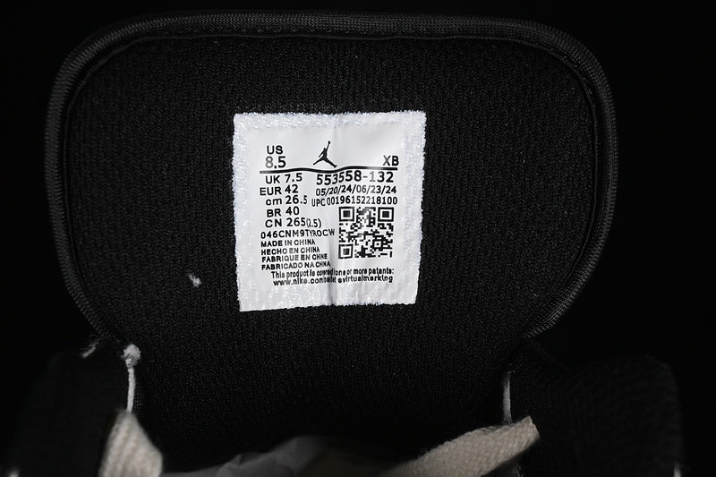 Nike Air Jordan 1 Low Black White Grey Sneakers