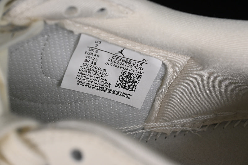 Nike Air Jordan 1 Low Off-White Travis Scott Fragment Design Silver Label White Sneakers