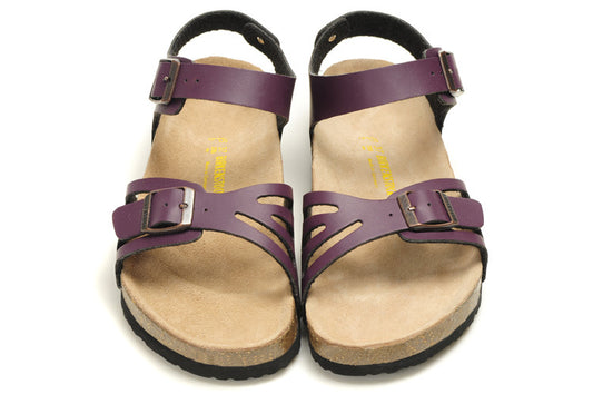 Birkenstock Single Button Purple Butterfly Matte Leather Sandals