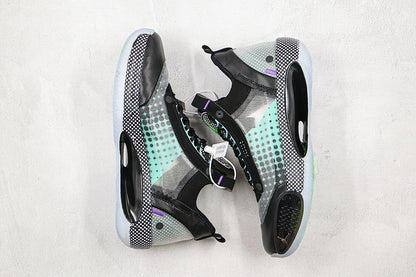 Nike Air Jordan XXXIV 34 Low Black Vapor Green Bleached Coral Sneakers