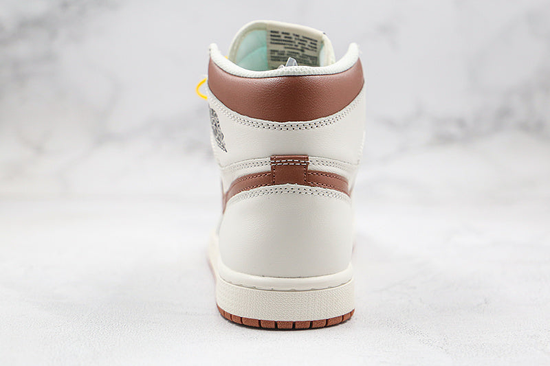 Nike Air Jordan 1 Retro High White Brown Sneakers