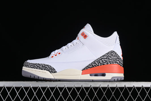 Nike Air Jordan 3 Retro Georgia Peach White Cosmic Clay Cement Grey Sneakers