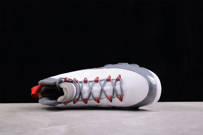 Nike Air Jordan 9 Retro Fire Red White Cool Grey Sneakers