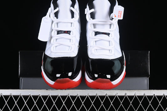 Nike Air Jordan 11 Retro White Black Red Sneakers