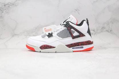 Nike Air Jordan 4 Retro Red Hot Lava White Sneakers