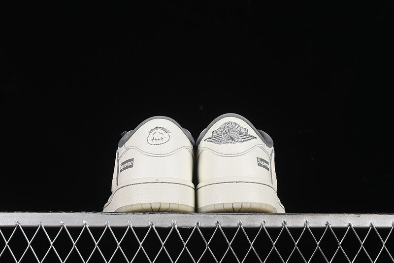 Nike Air Jordan 1 Low Travis Scott Fragment Design Supreme OG SP Grey White Sneakers