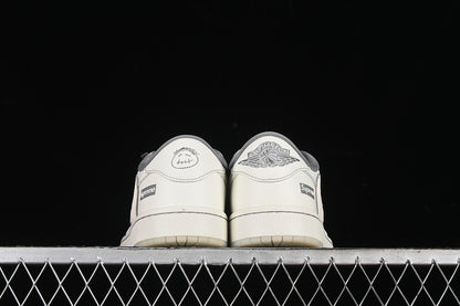 Nike Air Jordan 1 Low Travis Scott Fragment Design Supreme OG SP Grey White Sneakers