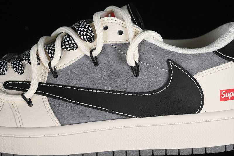 Nike Air Jordan 1 Low OG SP Travis Scott Fragment Design White Grey Black Sneakers