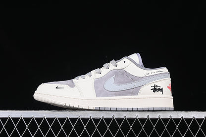 Nike Air Jordan 1 Low Off White Grey Sneakers