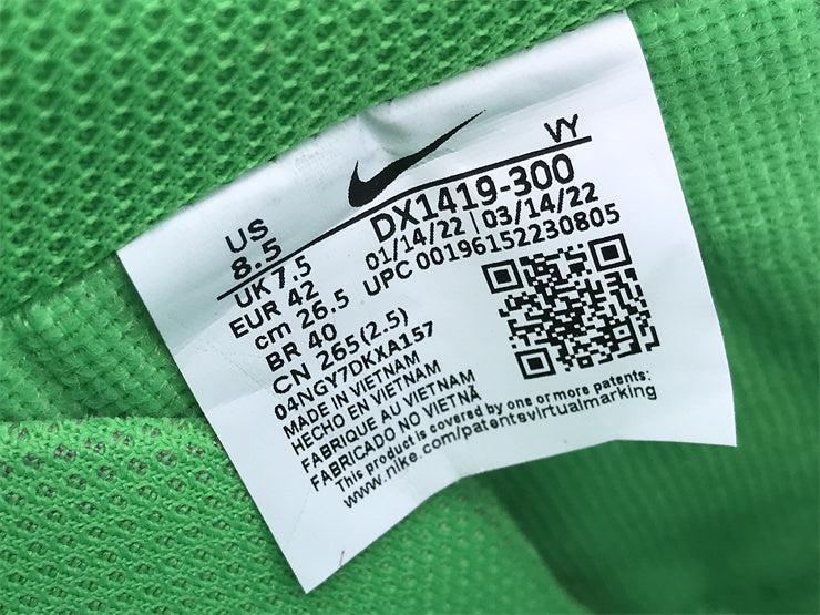 Nike Air Force 1 Low Off-White Brooklyn Green Sneakers