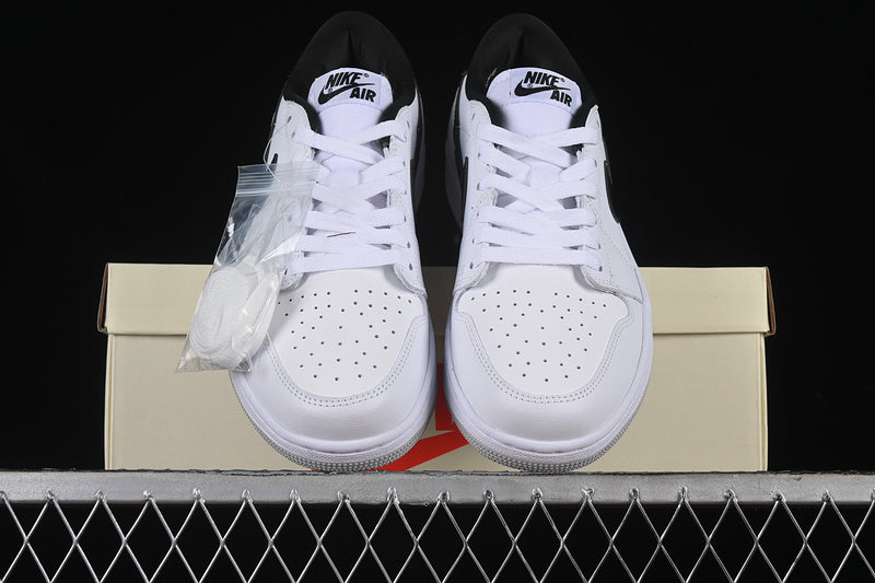 Nike Air Jordan 1 Low 85 Patent Leather Black Label White Sneakers